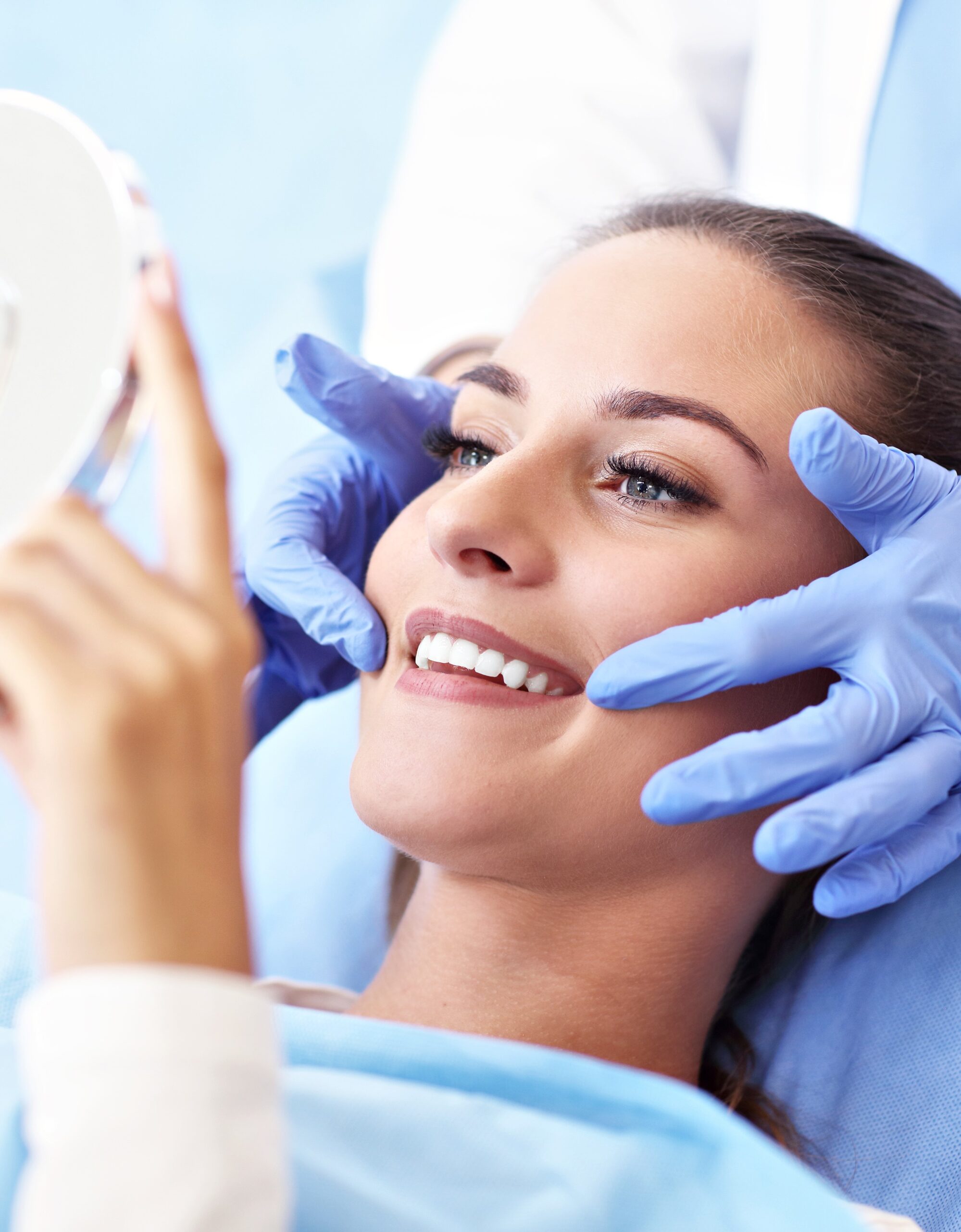 Adult woman having a visit at the dentist's